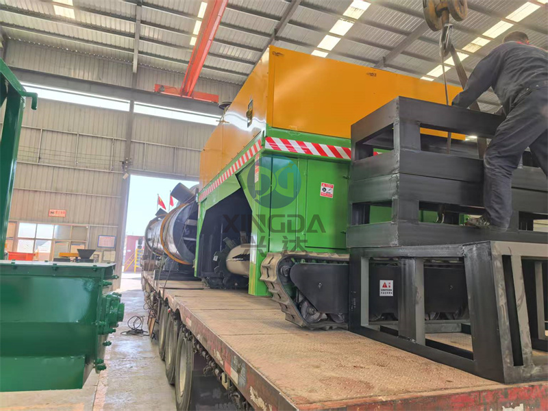 年產3萬噸顆粒有機肥生產線發(fā)貨現(xiàn)場